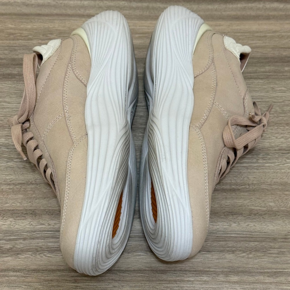 Geox Respira Women Shoes Beige 10 Leather Low Top Sneakers Italian Minimalist View 5